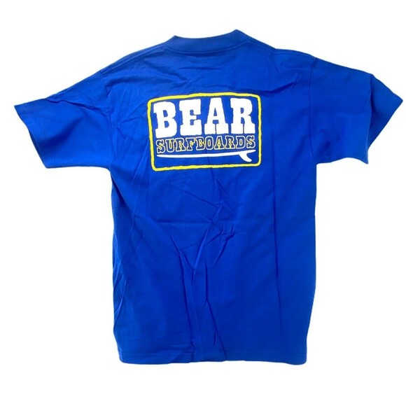 Bear Surfboards Shirt Men Size Medium Blue Logo USA Made Y2K 1990's Surf Graphic - Picture 1 of 7